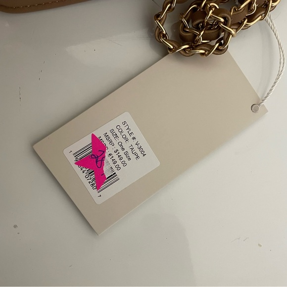 Valentino Orlandi Brown Quilted Chain Bag with Card Space Inside NWT - Picture 2 of 6